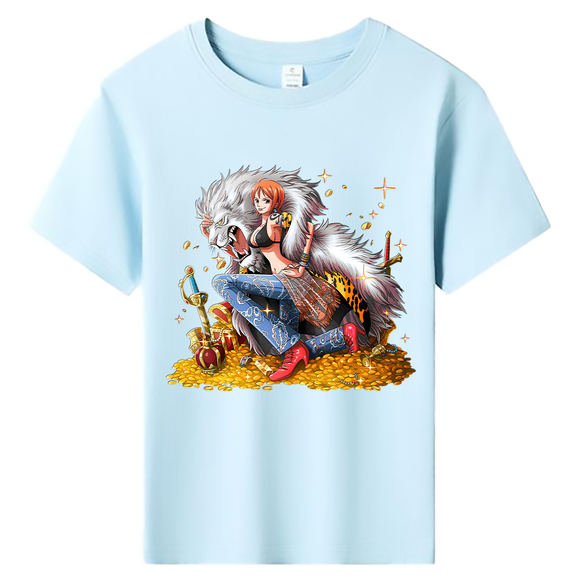 （画像用） ワンピース ナミ ONE PIECE Nami 綿100％キッズTシャツ（フロントプリント）